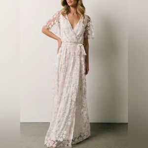 Baltic Born White Marseille Embroidered Dress